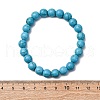 Synthetic Turquoise Beaded Stretch Bracelets BJEW-F203-02-3