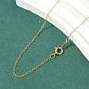 Brass Cable Chain Necklaces for Women Men NJEW-Z068-01G-3