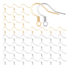 Unicraftale 120Pcs 2 Colors 304 Stainless Steel French Hooks with Coil STAS-UN0054-47-1