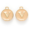Golden Plated Alloy Enamel Charms X-ENAM-S118-06V-1