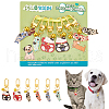 6Pcs 6 Style Alloy Enamel Fish & Maneki Neko Pendant Decorations HJEW-PH01618-1