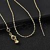 1MM Brass Column Link Chain Necklaces NJEW-M108-14G-4