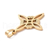 304 Stainless Steel Hollow Pendants STAS-P313-01G-2