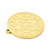 304 Stainless Steel Pendants STAS-M302-01G-3