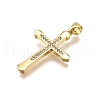 Brass Micro Pave Cubic Zirconia Pendants KK-Z100-42G-02-2