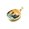 Brass Enamel Pendants KK-K400-24G-2
