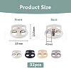 DICOSMETIC 32Pcs 4 Colors Alloy Cord Locks FIND-DC0006-20-2