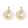 Brass Micro Pave Cubic Zirconia Pendants KK-U070-02F-G-1