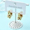304 Stainless Steel Micro Pave Clear Cubic Zirconia Hoop Earrings For Women EJEW-B112-02G-04-3