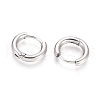 Tarnish Resistant 202 Stainless Steel Huggie Hoop Earrings A-EJEW-F111B-13mm-P-2