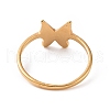 Ion Plating(IP) 201 Stainless Steel Butterfly Finger Ring for Women RJEW-J051-29G-3