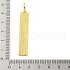 Real 18K Gold Plated Brass Micro Pave Cubic Zirconia Pendants KK-R159-07C-G-3