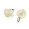 Natural Lemon Quartz Pendants G-J386-H18-P-2