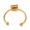Ion Plating(IP) 304 Stainless Steel Open Cuff Ring Components STAS-I306-03G-3
