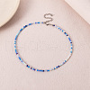 Bohemian Styles Faceted Round Glass Seed Beaded Necklaces for Women WGF25DA-02-1