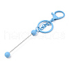 Spray Painted Alloy Bar Beadable Keychain for Jewelry Making DIY Crafts KEYC-A011-02K-2