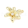 Brass Micro Pave Clear Cubic Zirconia Pendants KK-Z106-01G-04-2