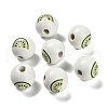 St. Patrick's Day Series Printed Schima Wood European Beads WOOD-V002-01C-1