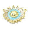 Rack Plating Brass Enamel Pendants KK-L224-047G-3