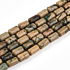 Natural Verdite Stone Beads Strands G-N346-01B-06-2