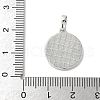 Brass Pave Natural White Shell Pendants KK-S522-06C-P-3