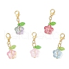 Flower Glass Pendant Decorations HJEW-JM03336-2