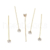 Brass Micro Pave Clear Cubic Zirconia Head Pins KK-M306-09G-03-2