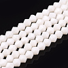 Opaque Solid Color Glass Beads Strands GLAA-Q080-4mm-B04-1