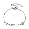 201 Stainless Steel Cable Chain Bracelets BJEW-H205-01D-P-4