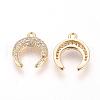 Brass Micro Pave Cubic Zirconia Pendants ZIRC-R015-102G-1
