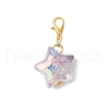Acrylic Star Pendant Decorations HJEW-JM03385-4