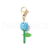 Mother's Day Carnation Glass Seed Beads & Acrylic Dendant ecorations HJEW-MZ00228-05-2