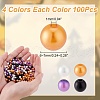 ARRICRAFT 400Pcs 4 Colors Baking Painted Pearlized Glass Pearl Round Beads HY-AR0001-10-2