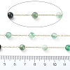 Ion Plating(IP) 304 Stainless Steel with Dyed & Heated Natural Agate Chains CHS-E030-05G-2