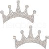 Crown Shape Glass Rhinestone Car Stickers DIY-WH0171-17-1