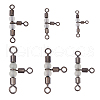 SUPERFINDINGS 30Pcs 6 Styles 3 Way Cross-Line Barrel Fishing Swivels FIND-FH0010-07-1
