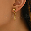 Fashionable and Cute Plated Flower Earrings for Women WP2120-1