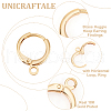 Unicraftale 40Pcs Brass Huggie Hoop Earring Findings KK-UN0002-42-4
