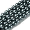 Eco-Friendly Glass Pearl Beads Strands X-HY-A008-14mm-RB077-1
