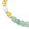 Natural Mixed Gemstone Beaded Bracelets BJEW-JB11763-5