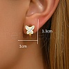 Exquisite Stainless Steel Rhinestone Hoop Earrings AK6534-1-2