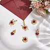 Beebeecraft 6Pcs 3 Styles Brass Micro Pave Clear Grade AAA Cubic Zirconia Pendants KK-BBC0015-33A-4
