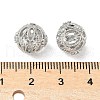 Brass Micro Pave Cubic Zirconia Beads KK-A254-19P-2
