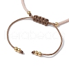 Glass Braided Bead Bracelets BJEW-JB11419-03-4