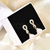 Mother's Day Jewellery Natural Pearl Dangle Ear Studs EJEW-L099-01G-3