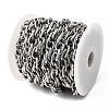304 Stainless Steel Textured Oval Link Chains CHS-V001-01P-2