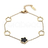 Ion Plating(IP) 304 Stainless Steel Link Bracelets BJEW-P345-11G-03-4