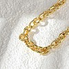 Brass Ring Link Chain Bracelets for Women Men BJEW-K273-09G-3