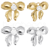 Beebeecraft 12Pcs 2 Colors Brass Micro Pave Clear Cubic Zirconia Pendants KK-BBC0015-63-1