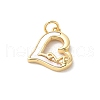 Brass Pave Natural White Shell Pendants KK-S522-08D-G-2